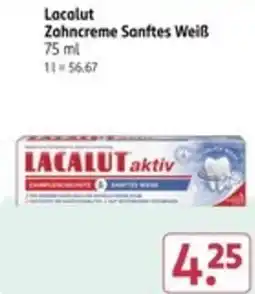 Rossmann Lacalut Zahncreme Sanftes Weiß Angebot