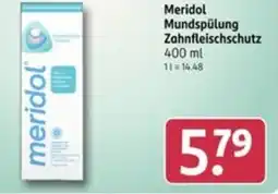 Rossmann Meridol Mundspülung Zahnfleischschutz Angebot