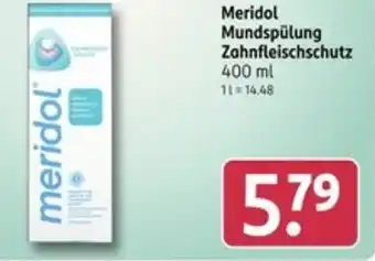 Rossmann Meridol Mundspülung Zahnfleischschutz Angebot