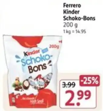 Rossmann Ferrero Kinder Schoko-Bons Angebot