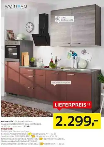 XXXLutz welnova Küchenzeile Angebot