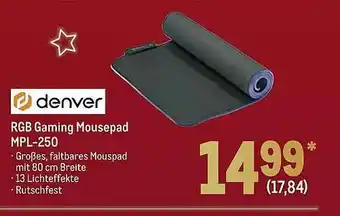 METRO Denver Rgb Gaming Mousepad Mpl-250 Angebot