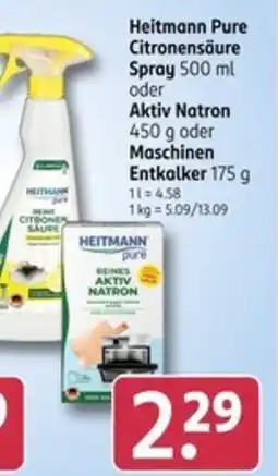 Rossmann Heitmann Pure Citronensäure Spray Angebot