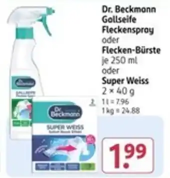 Rossmann Dr. Beckmann Gallseife Fleckenspray Angebot