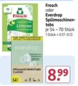 Rossmann Frosch oder Everdrop Spülmaschinentabs Angebot