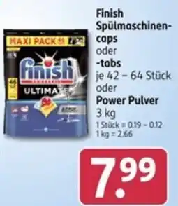 Rossmann Finish Spülmaschinencaps oder -tabs Angebot