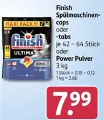 Rossmann Finish Spülmaschinencaps oder -tabs Angebot
