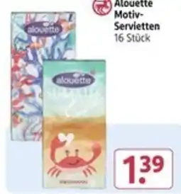 Rossmann Alouette Motiv- Servietten Angebot