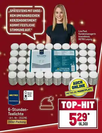 METRO Metro Professional 6-stunden-teelichte Angebot