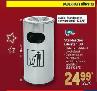 METRO Aro Standascher Edelstahl 30 L Angebot