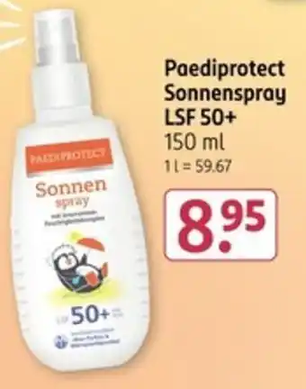 Rossmann Paediprotect Sonnenspray LSF 50+ Angebot