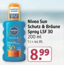 Rossmann Nivea Sun Schutz & Bräune Spray LSF 30 Angebot