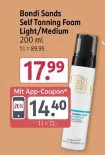 Rossmann Bondi Sands Self Tanning Foam Light/Medium Angebot