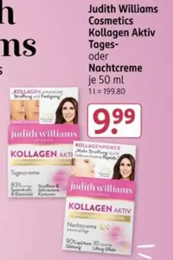 Rossmann Judith Williams Cosmetics Kollagen Aktiv Tages- oder Nachtcreme Angebot