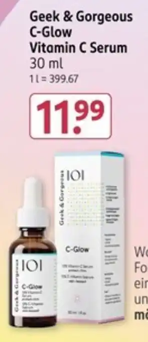 Rossmann Geek & Gorgeous C-Glow Vitamin C Serum Angebot