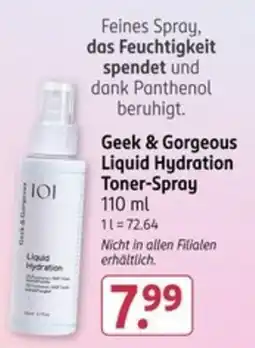 Rossmann Geek & Gorgeous Liquid Hydration Toner-Spray Angebot
