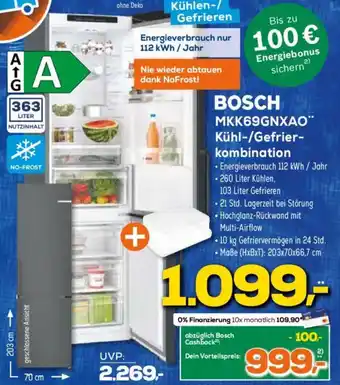 Euronics BOSCH MKK69GNXAO" Kühl-/Gefrierkombination Angebot