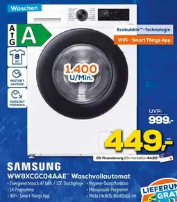 Euronics SAMSUNG WW8XCGC04AAE" Waschvollautomat Angebot