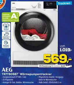 Euronics AEG TR7T60687" Wärmepumpentrockner Angebot