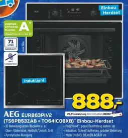 Euronics AEG EURB63PIV2 0% Finanzierung 10x monatlich 88.80- (TS6PB53ZAB + TO641C0BXB)" Einbau-Herdset Angebot