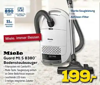 Euronics Miele Guard M1 S 8380" Bodenstaubsauger Angebot