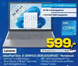 Euronics Lenovo IdeaPad Slim 3 15IRH10 (83K1002RGE)" Notebook Angebot