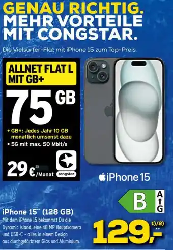 Euronics iPhone 15" (128 GB) Angebot