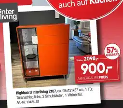Möbel Graf Highboard Interliving 2107 Angebot