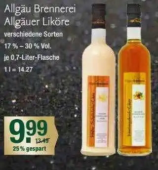 V Markt Allgäu Brennerei Allgäuer Liköre Angebot