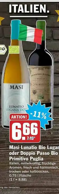 AEZ Masi Lunatio Bio Lugano Oder Doppio Passo Bio Primitivo Puglia Angebot