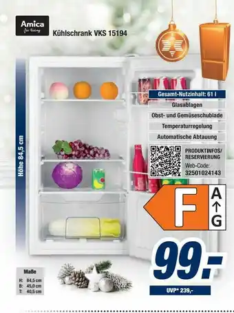 Expert Bening Amica Kühlschrank Vks15194 Angebot