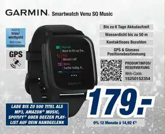 Expert Bening Garmin Smartwatch Venu Sq Music Angebot