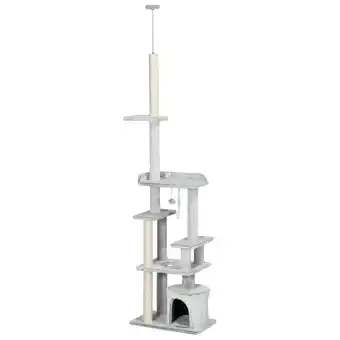 Netto Marken-Discount PawHut Kratzbaum Spanplatte, Plüsch (100% Polyester), Baumwolle Angebot