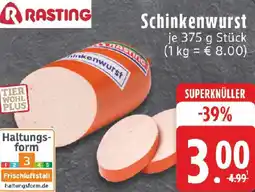 Edeka RASTING Schinkenwurst Angebot