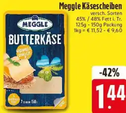 Edeka Meggle Käsescheiben Angebot