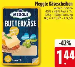 E-Center Meggle Käsescheiben Angebot