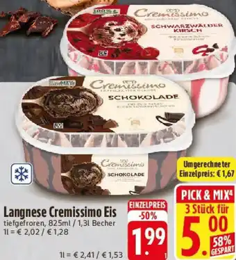 E-Center Langnese Cremissimo Eis Angebot