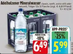 E-Center Adelholzener Mineralwasser Angebot