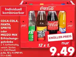 Kaufland COCA-COLA, FANTA, SPRITE oder MEZZO MIX Erfrischungsgetränke Angebot