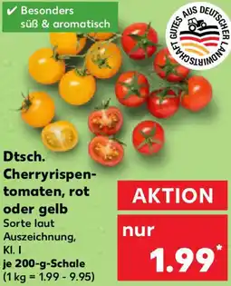 Kaufland Dtsch. Cherryrispentomaten, rot oder gelb Angebot