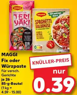 Kaufland MAGGI Fix oder Würzpaste Angebot