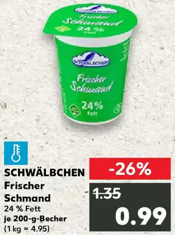 Kaufland SCHWÄLBCHEN Frischer Schmand Angebot