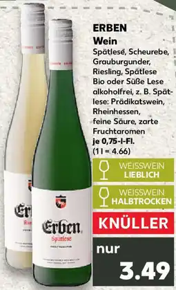Kaufland ERBEN Wein Angebot