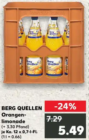 Kaufland BERG QUELLEN Orangenlimonade Angebot