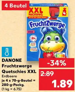Kaufland DANONE Fruchtzwerge Quetschies XXL Angebot