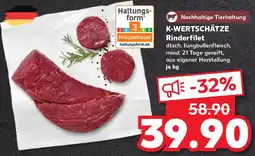 Kaufland K-WERTSCHÄTZE Rinderfilet Angebot