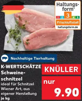 Kaufland K-WERTSCHÄTZE Schweineschnitzel Angebot