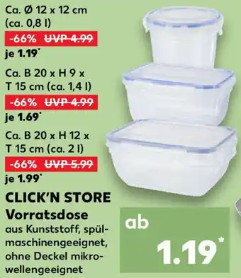 Kaufland CLICK'N STORE Vorratsdose Angebot