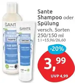 Budni Sante Shampoo oder Spülung Angebot