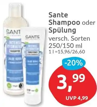 Budni Sante Shampoo oder Spülung Angebot